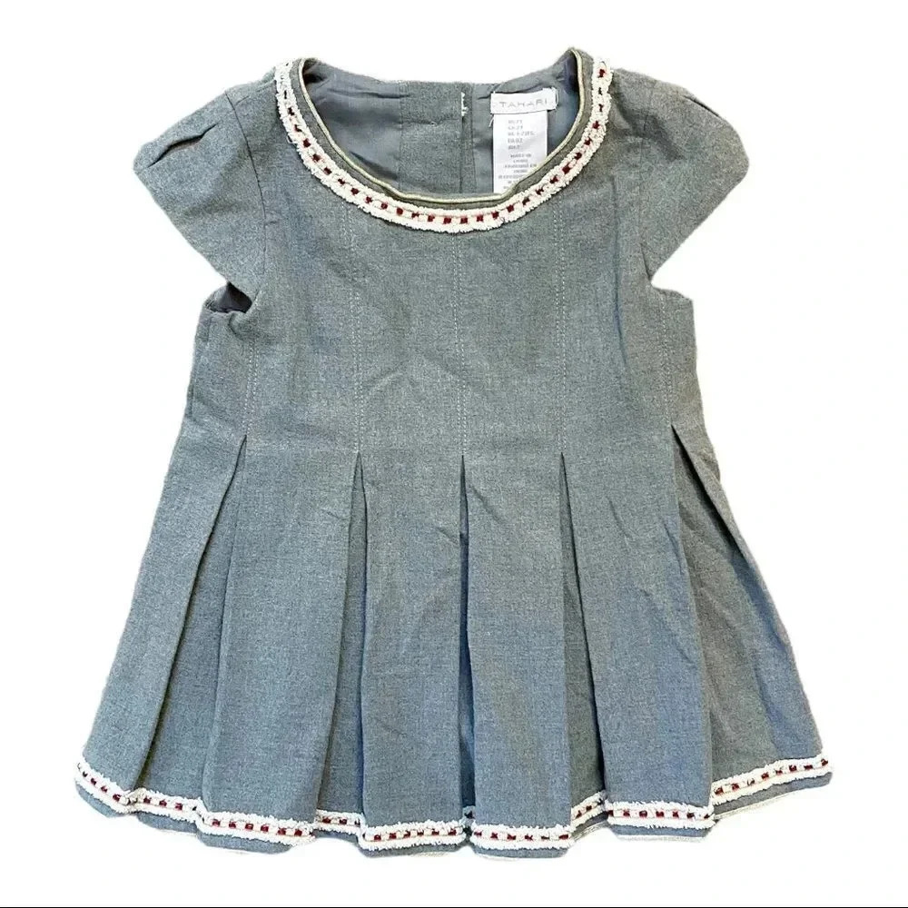 Tahari | Baby Pleated Dress (2T) ❤️🤍❤️